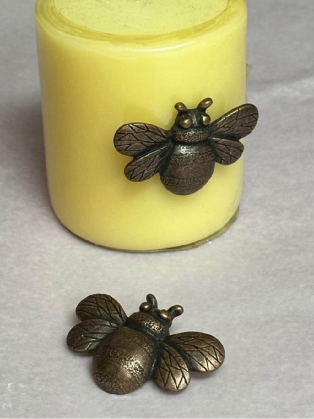 Home Interiors Brass Color Bee Candle Pins - Brown/Brass Tone (Set of 3)